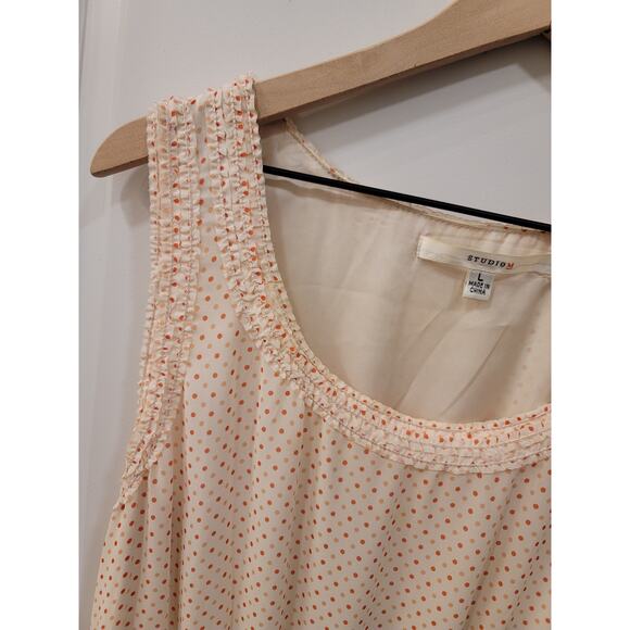 Max Studio Red Polka Dot Dress with Ruffle Details - Picture 6 of 9